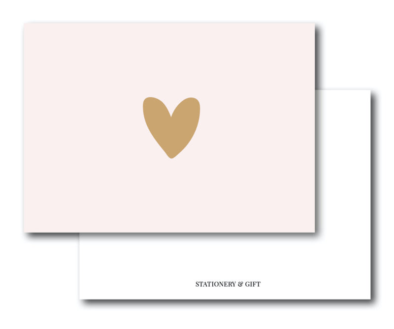 Mini Kaart | Pink &amp; Leopard Brown Heart