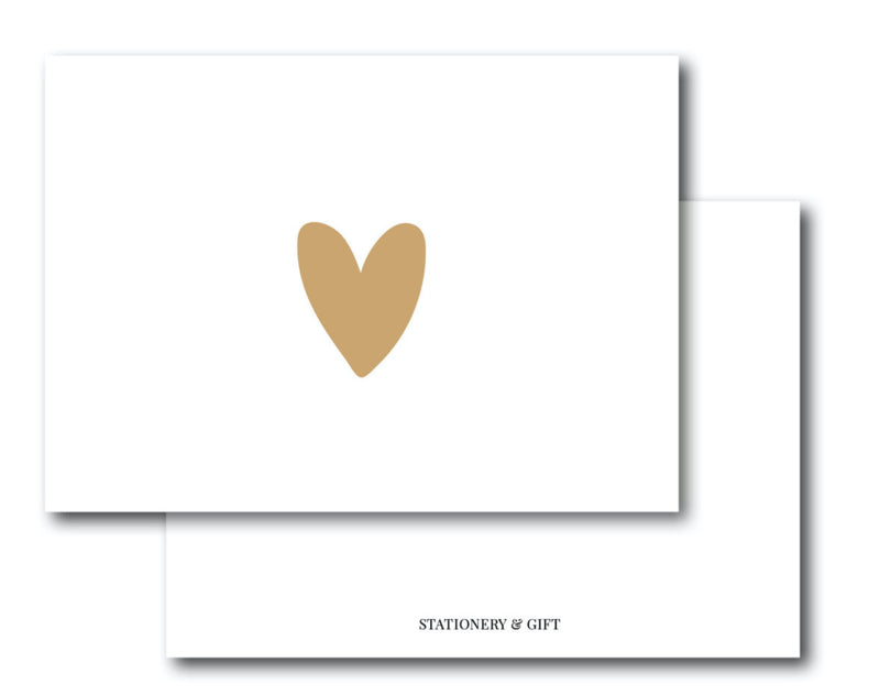 Mini Card | Heart Leopard Brown