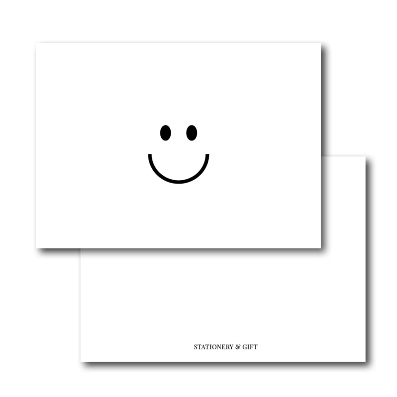 Mini Kaart | Black &amp; White Smiley