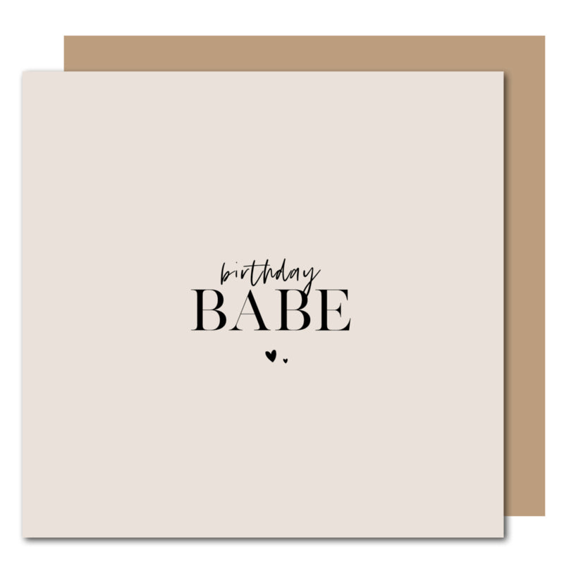 Double card with kraft envelope | Birthday Babe