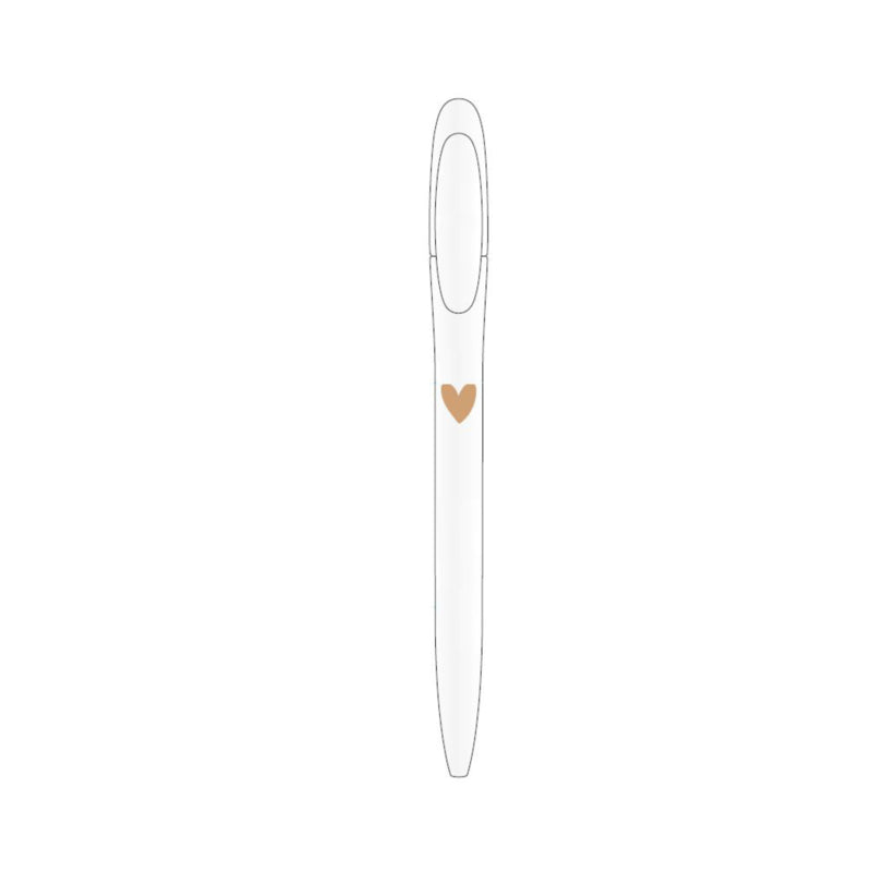 Pen | White with a heart