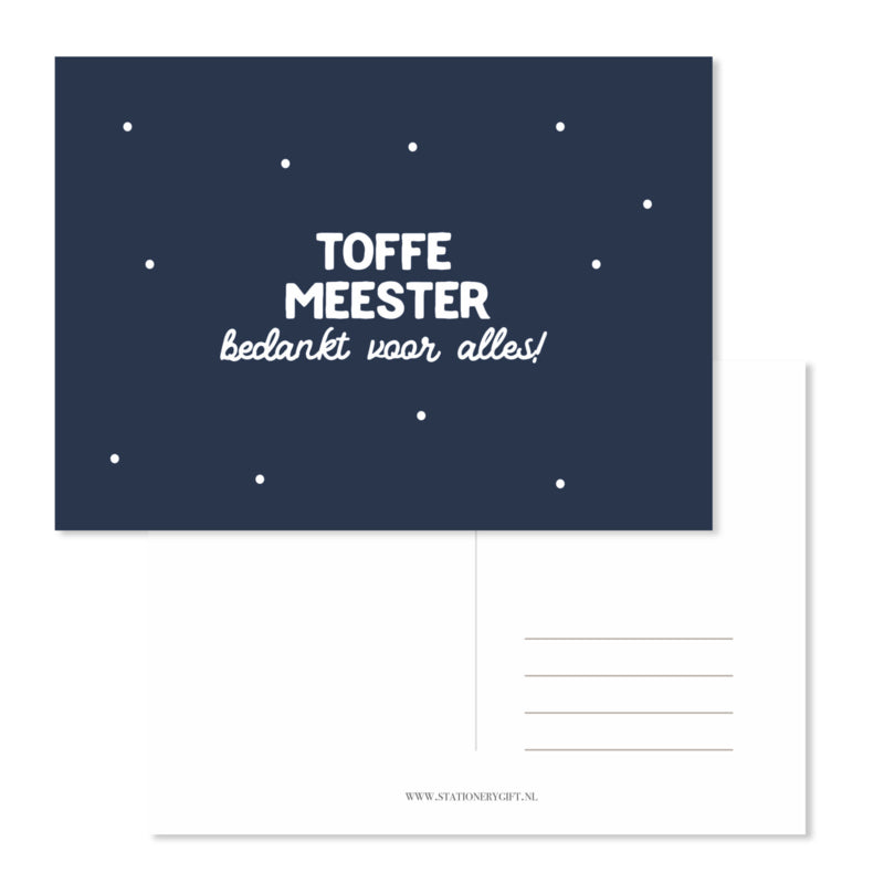 Kaart | Toffe meester... Bedankt voor alles!