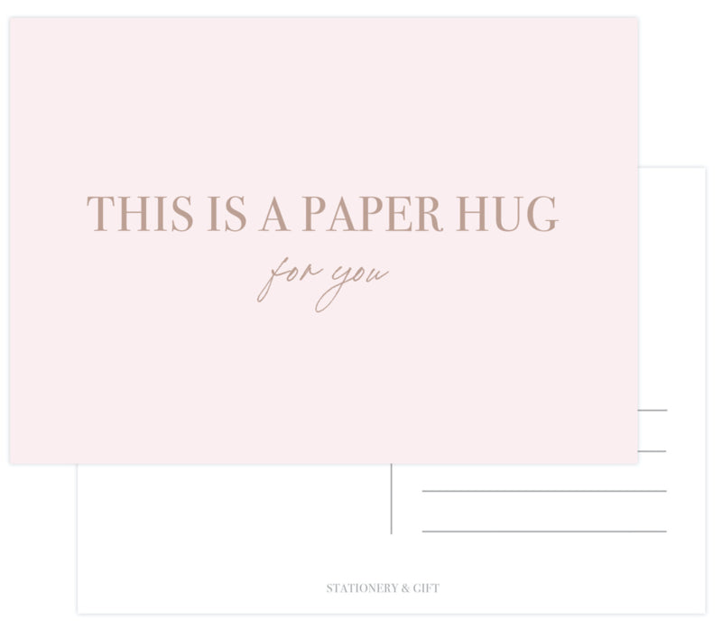 This is a paper hug | with Rose Gold Foil