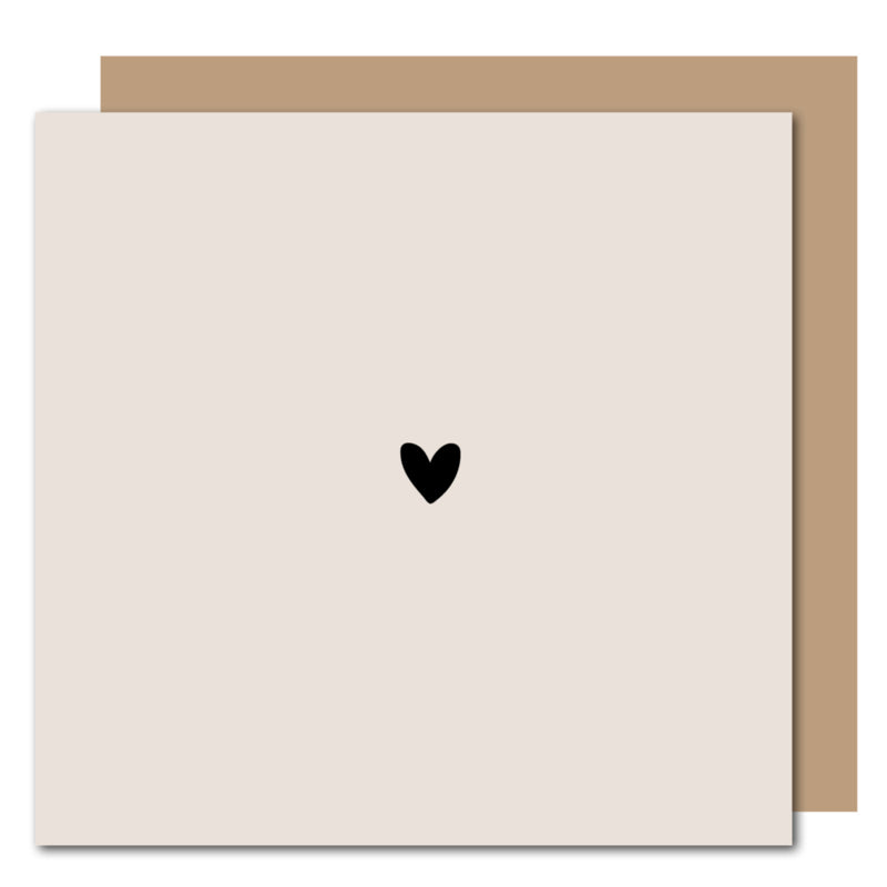 Double card with kraft envelope | Heart