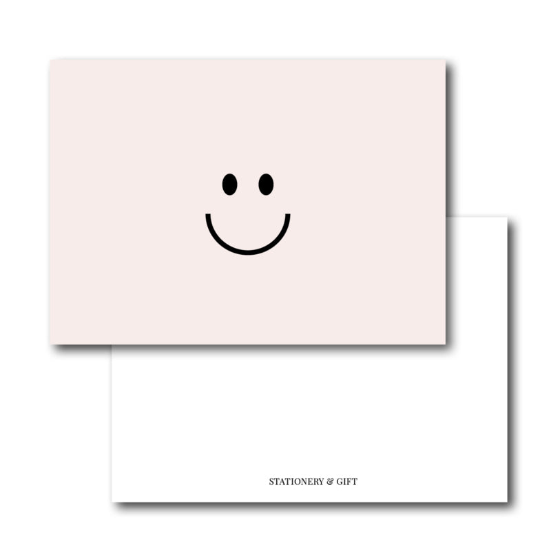 Mini Kaart | Pink &amp; Black Smiley