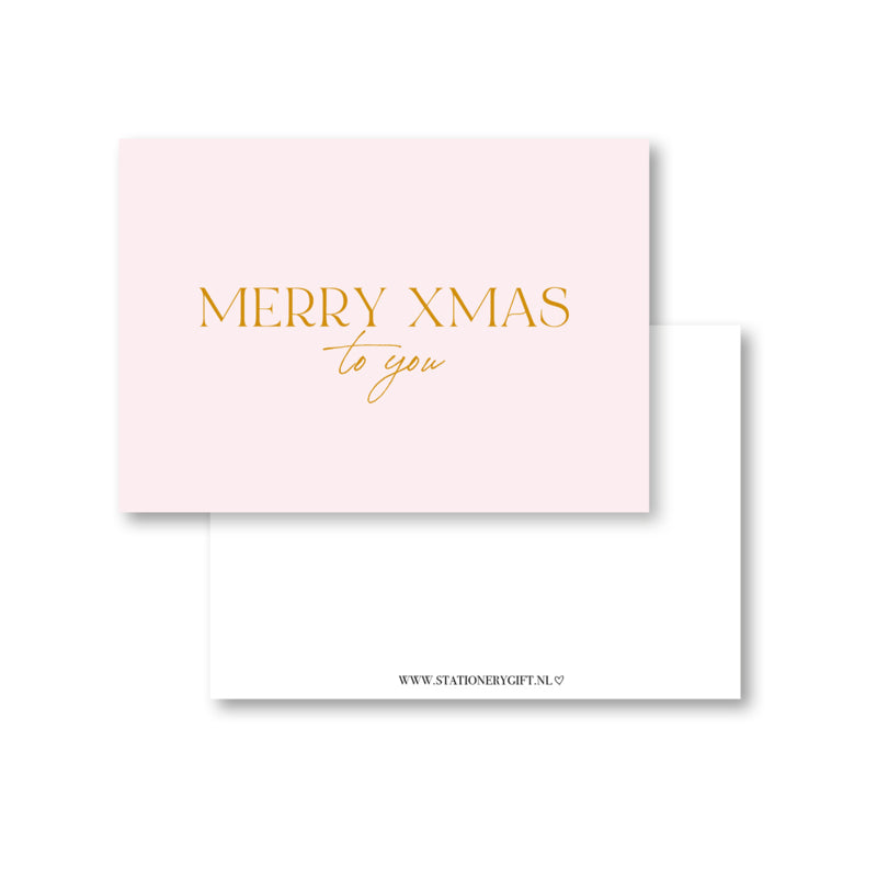 Mini card | Merry Xmas to you | With Gold Foil