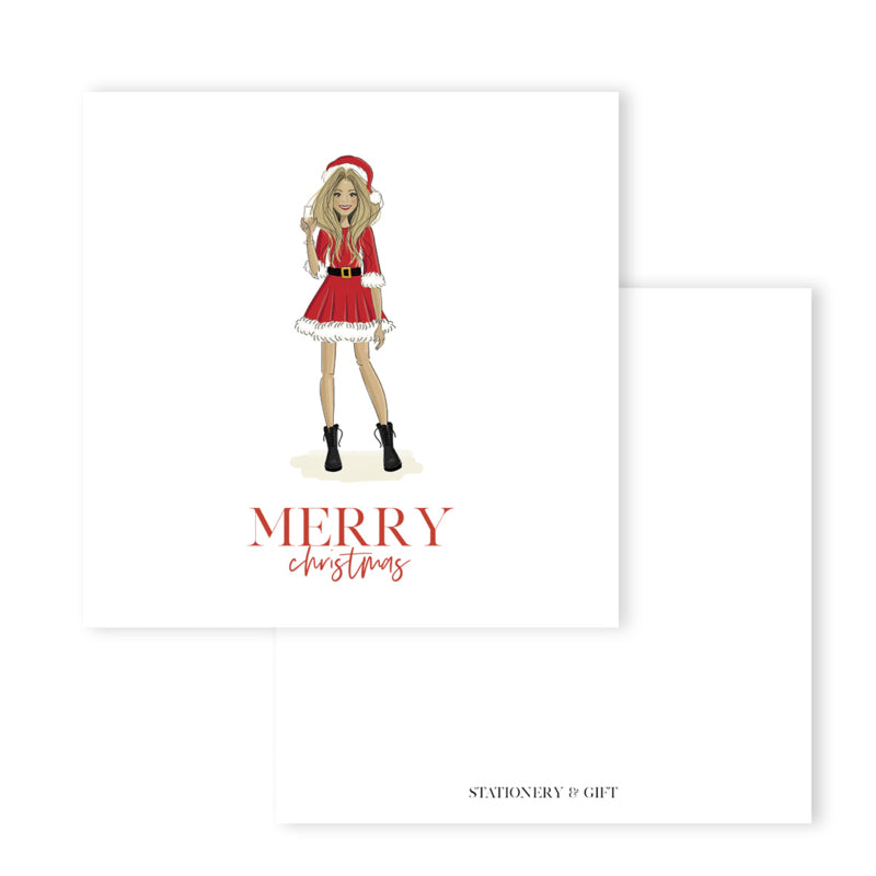 Merry Christmas Babe | Square card (15 x 15 cm) with envelope