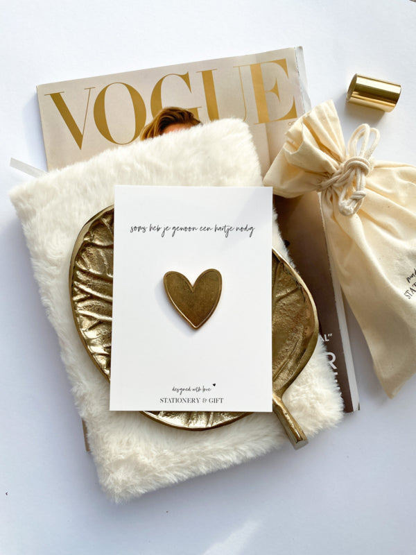 Greeting Card with Pin | Sometimes you just need a heart | Black (with kraft envelope!)