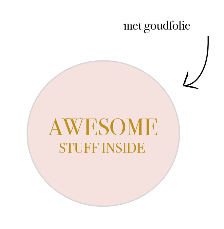 Stickers | Per 10 stuks | Awesome stuff inside Pink