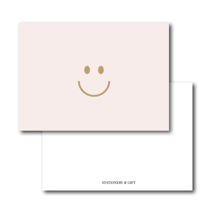Mini Kaart | Pink &amp; Brown Smiley