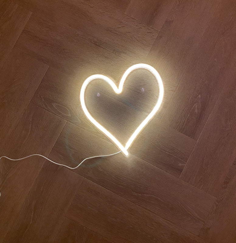 Sfeerlamp Heart | Warm Wit | LED Neon